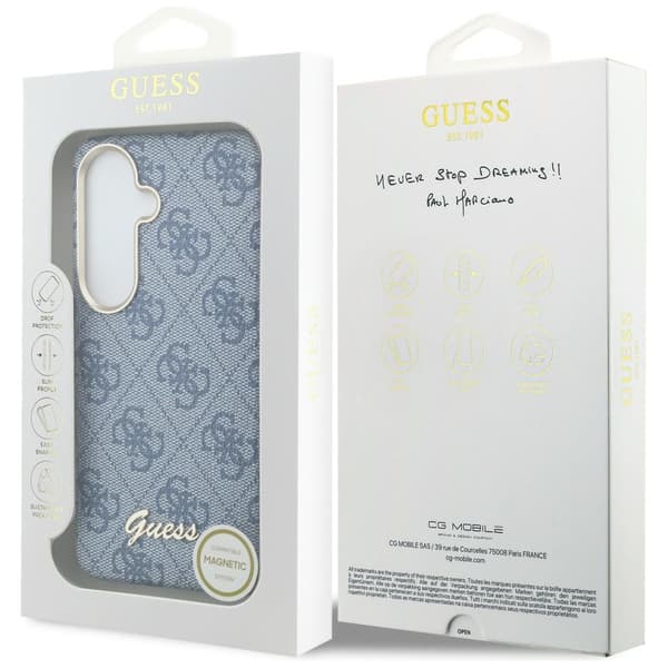 Guess skal 4G Script MagSafe för Samsung Galaxy S26 blå
