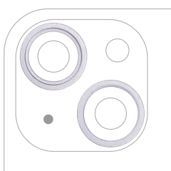 Bakre kameraram endast för iPhone 14 / 14 Plus (lila) (2-delat set)