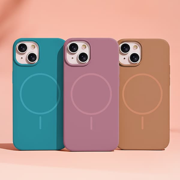 Silikontunt Mag-skal för iPhone 17 Pro / 18 Pro karamell