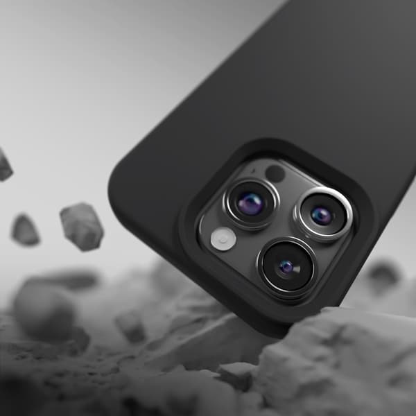 Etteri Silikonskal till iPhone 15 Pro Max 6,7\" svart