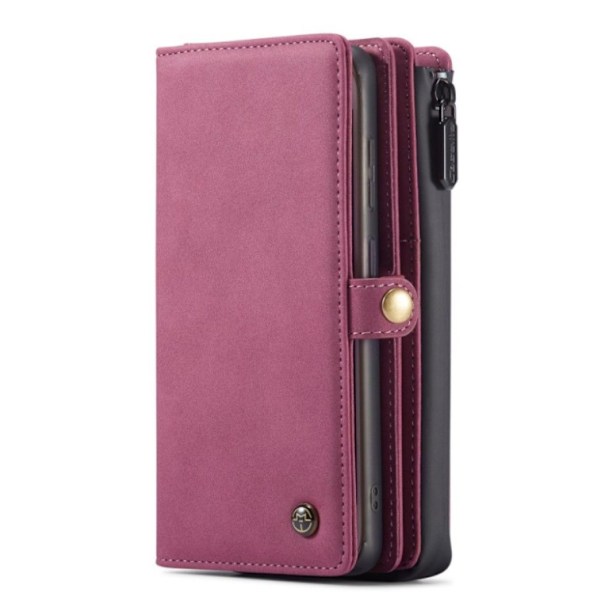 Läderfödral caseme 0018 för  iphone 12 pro max vinröd vinröd