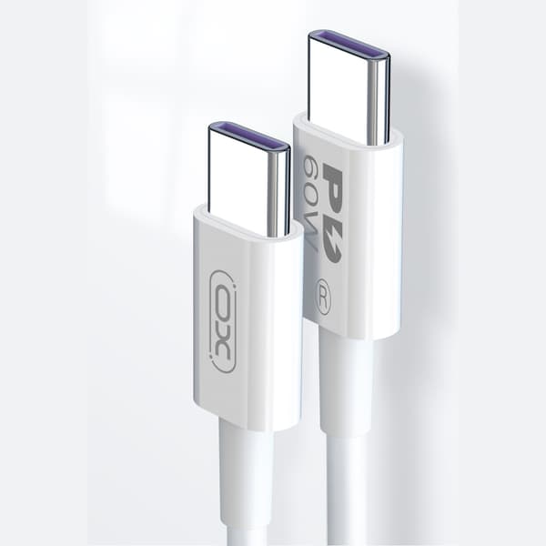 XO-kabel NB-Q190A PD USB-C - USB-C 1,0m 60W vit