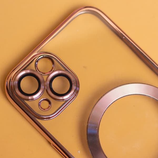 Chrome Mag-skal för iPhone 17 Pro Max, roséguld guld