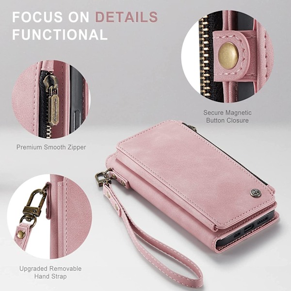 caseme 008 för iphone 14 rosa rosa