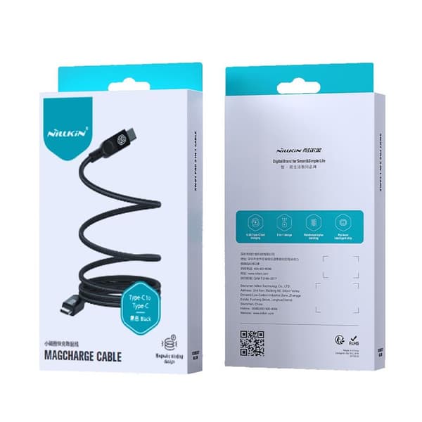 NILLKIN DATA KABEL MAGCHARGE TYPE-C/TYPE-C PD 100W SVART