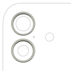 Bakre kameraram endast för iPhone 17 (Sage) (2-delat set)