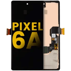 OLED-enhet med ram (med fingeravtryckssensor) för Google Pixel 6A (renoverad) (alla färger)