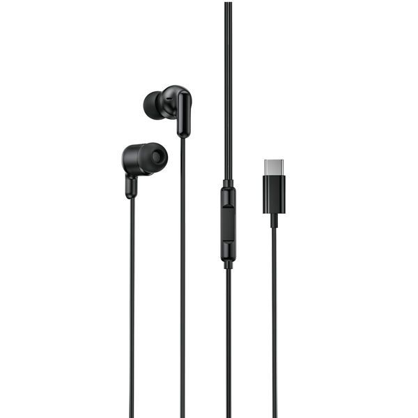 XO trådbundna hörlurar EP84 USB-C svart svart