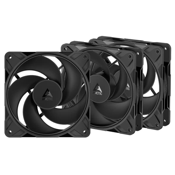 Arctic P12 Pro Reverse Fan 3-pack svart 120 mm