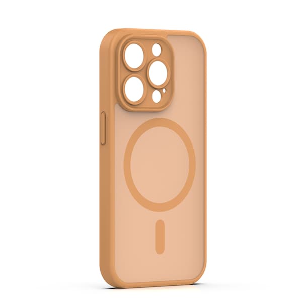Mag Matt skal för iPhone 14 Pro brun kameraskydd brun