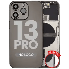 Baksida med smådelar för iPhone 13 Pro (amerikansk version) (Aftermarket Plus) (Grafit)