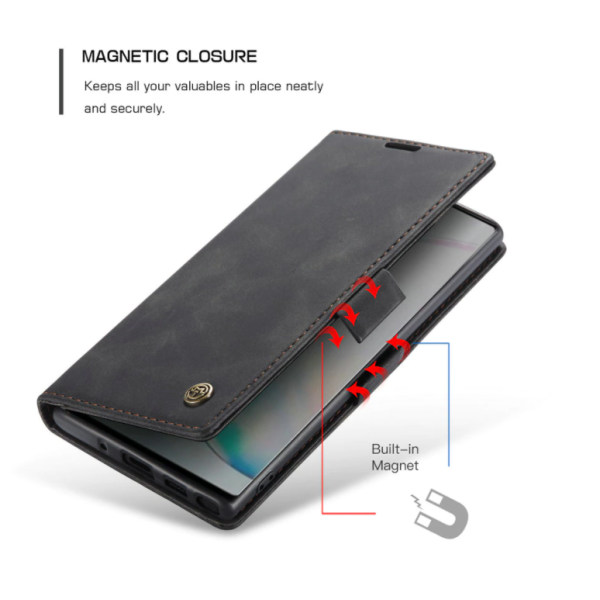 Läderfödral caseme 0013 för Iphone 15 pro max  svart svart