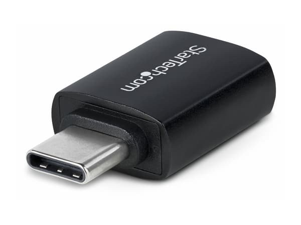StarTech.com USB-C till USB-A Adapter, USB 5Gbps, Kompakt USB-C Hane till USB-A Hona Adapter, Slitstarkt Metallchassi, M/F USB-C adapter svart