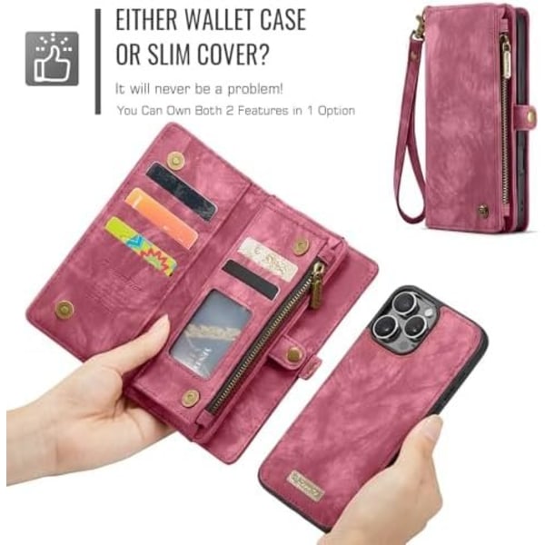 caseme 008 iphone 16 plus röd röd