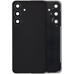 Baksidesglas med kameralins för Samsung Galaxy S25 FE (ingen logotyp) (eftermarknad Plus) (Jetblack) svart