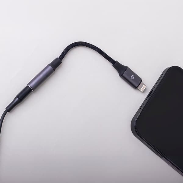 Forever adapter audio AJL-01 jack 3,5 mm - Lightning svart svart