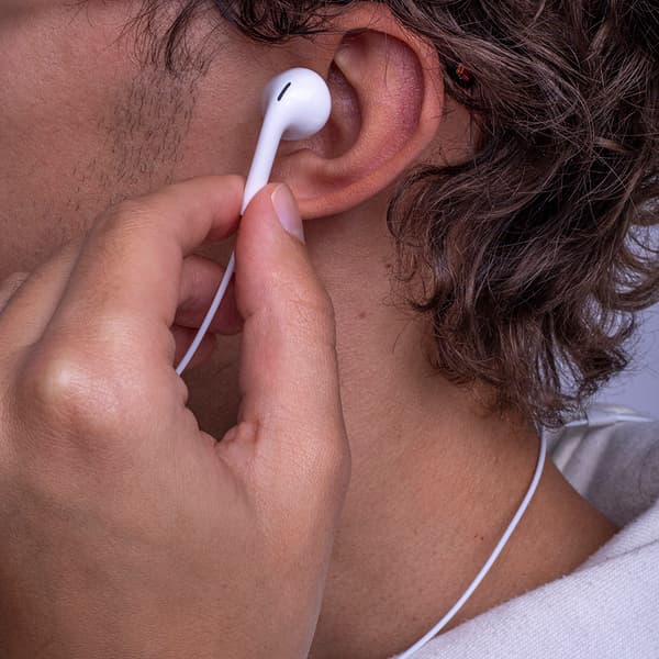 Maxlife trådbundna hörlurar MXEP-04 USB-C vit röd