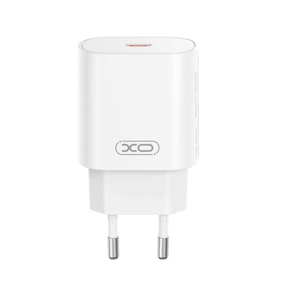 XO väggladdare CE25 PD 25W 1x USB-C vit + kabel USB-C - USB-C