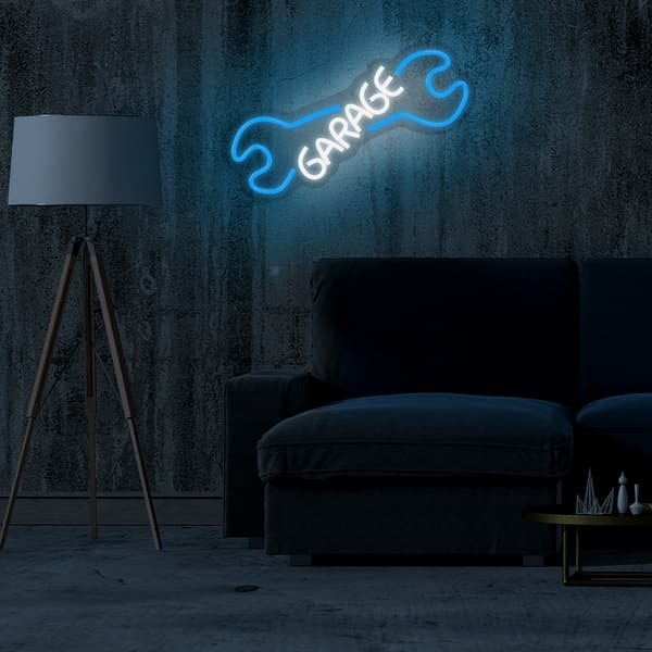 Neolia PLEXI LED Neo-Neonljus - Blå/Vit, Garage