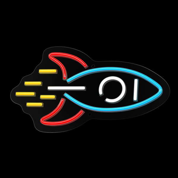 Neon PLEXI LED ROCKET flerfärgad NNE18 Neolia
