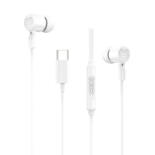 XO trådbundna hörlurar EP81 USB-C vit röd