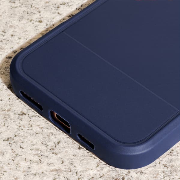 Enkelt kolfiberfodral för iPhone 12 6,1\" blå