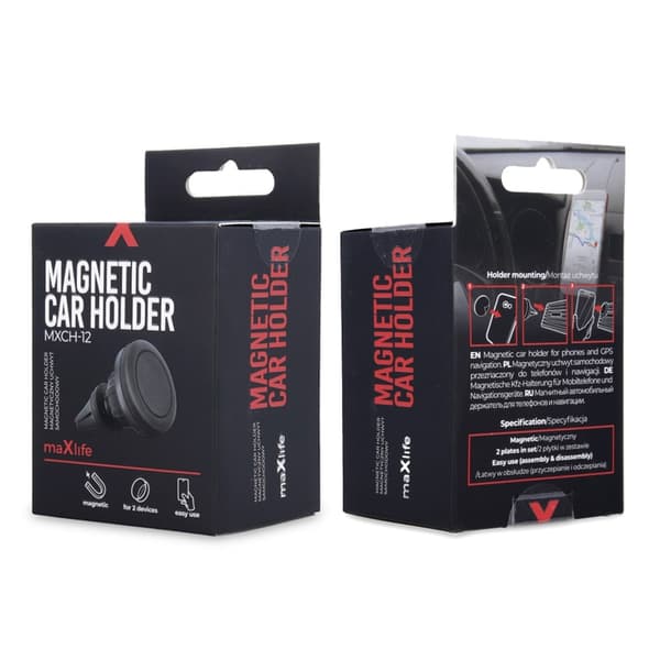 Maxlife bilhållare för luftventil MXCH-12 magnetisk svart