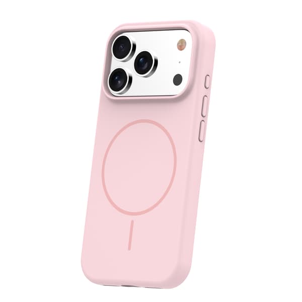 Silikon tunt Mag-skal för iPhone 17 Pro Max / 18 Pro Max ljusrosa rosa