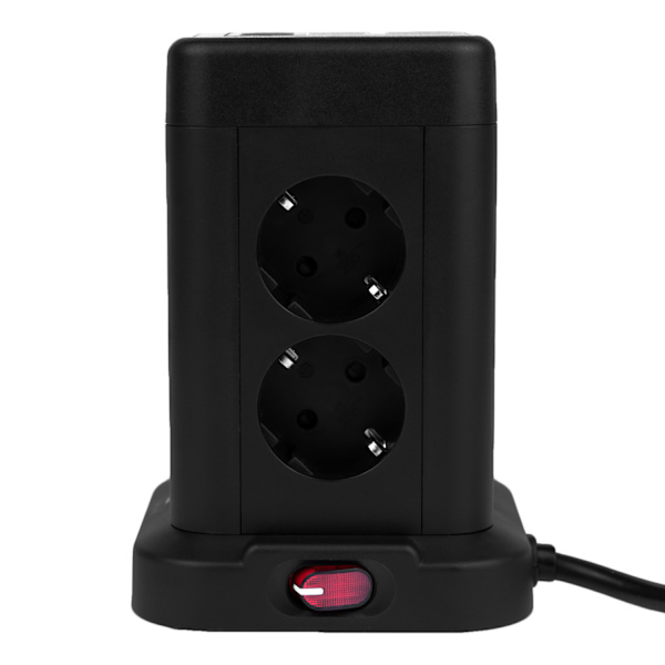 Huslog Vertikal Förlängningssladd med USB