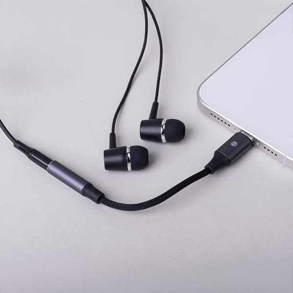 Forever adapter audio AJC-01 jack 3,5 mm - USB-C svart