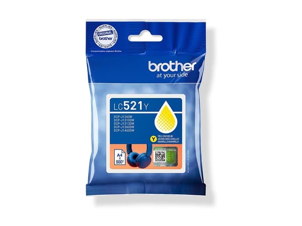 Brother LC521Y Gul 500 sidor bläck gul