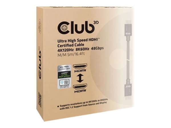 Club 3D CAC-1375 HDMI 2.1 kabel 5m svart