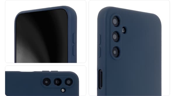 Mjukt silikonfodral för Samsung Galaxy S24 Ultra mörkblå