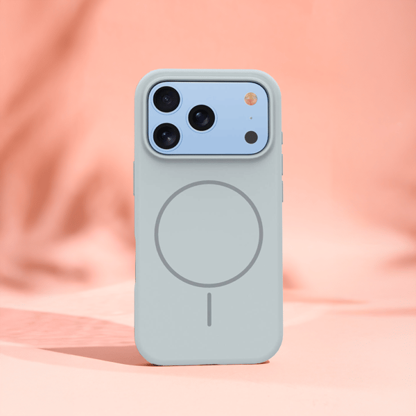 Silikon tunt Mag-skal för iPhone 17 Pro / 18 Pro silver