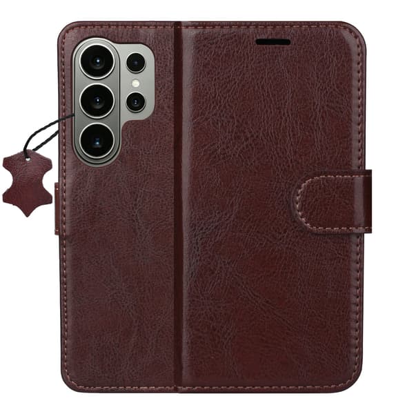 Smart Luxe läderfodral för Samsung Galaxy S26 Ultra brun