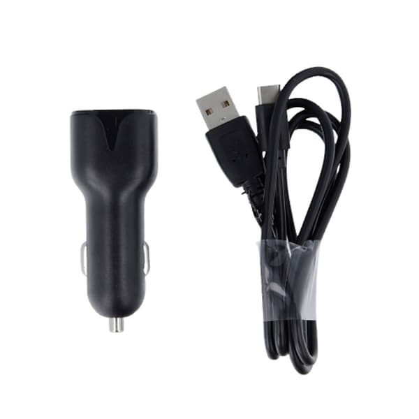 Maxlife MXCC-01 billaddare 2x USB 2 4A svart + USB-C kabel svart
