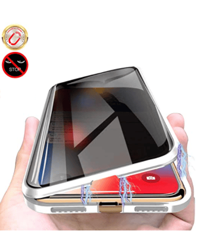 Sekretesskydd metallskal för iPhone 15 silver