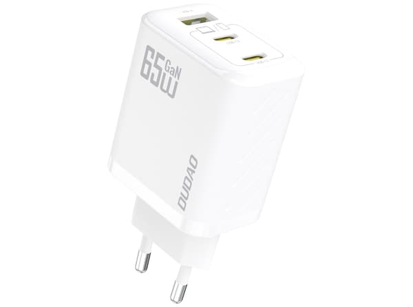 Dudao A29EU-adapter 65 watt 2xUSB-C 1xUSB-A vit vit
