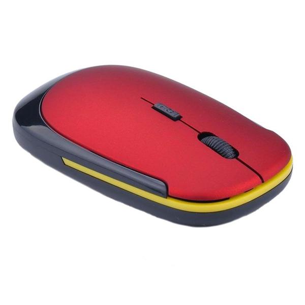 trådlös enkl mus röd