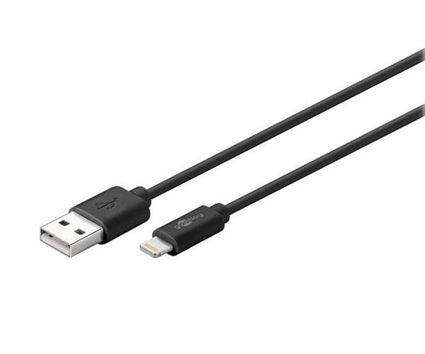 Goobay Lightning-kabel 50cm svart MFi svart
