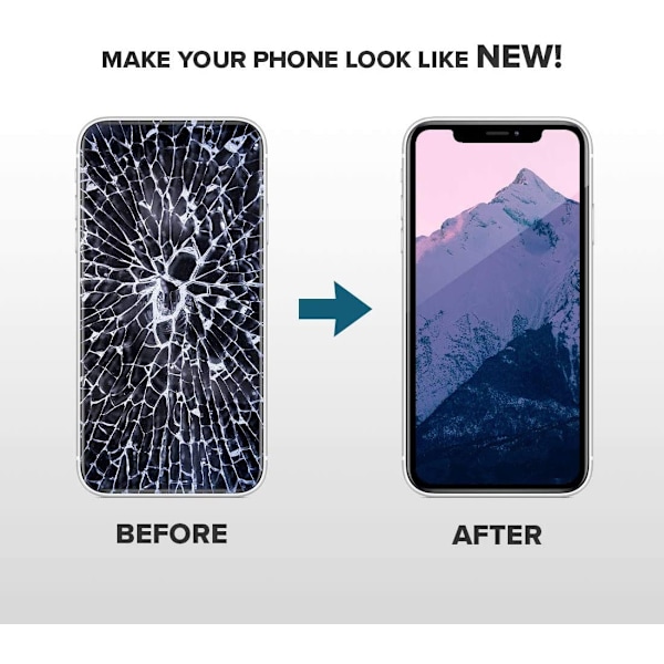 iphone X LCD med fint verktyg