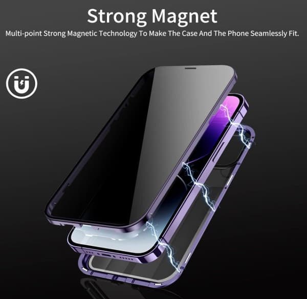 sekretess doubelfodral för Iphone 13 lila