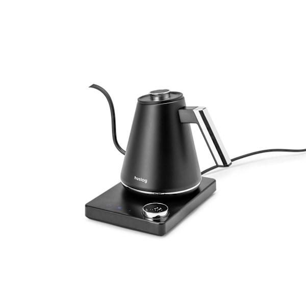 Huslog vattenkokare med Smartcontrol-bas svart-silver 1L