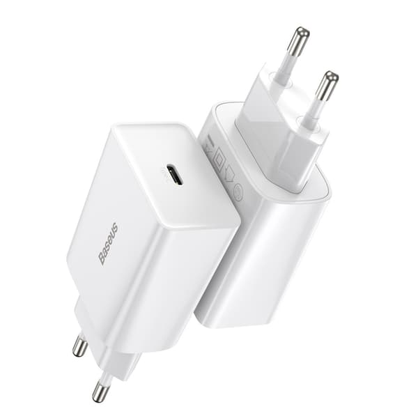 Baseus väggladdare Speed Mini PD 20W 1x USB-C vit