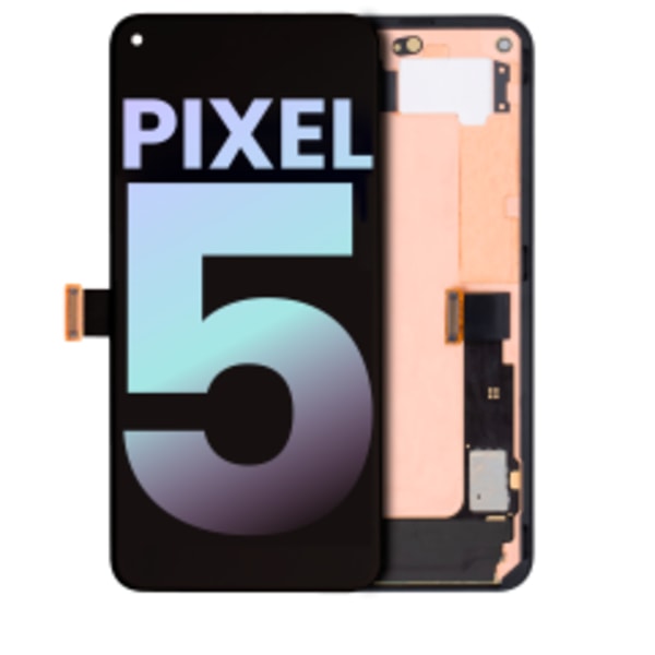 OLED-enhet med ram för Google Pixel 5 (äkta OEM) (Just Black)