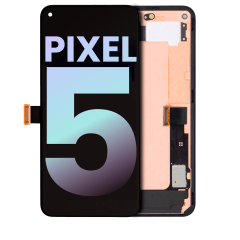 OLED-enhet med ram för Google Pixel 5 (äkta OEM) (Just Black) svart