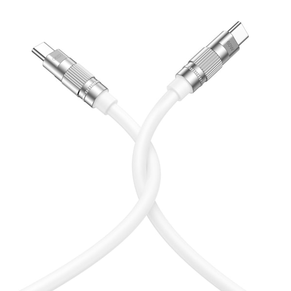 XO-kabel USB-C - USB-C 1,2m 60W vit vit
