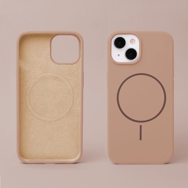 Silikonskal Thin Mag för iPhone 16e / 17e brun