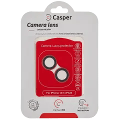 Casper Kameralinsskydd för iPhone 14 / 14 Plus (Röd) (Klar) röd