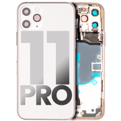 Bakre hölje med små komponenter förinstallerade för iPhone 11 Pro (Använd OEM-drag: Klass B) (Silver) silver
